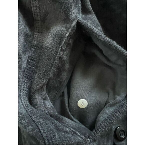 Lululemon To Class Sea Bed Black Deep Coal / Black Button Front Jacket Size 8 - Picture 4 of 8